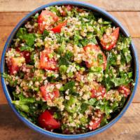 Fresh Handmade Tabouli Salad  · This delicious and nutritious Middle-Eastern vegetarian salad is made up with fresh-chopped ...