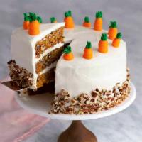 Fresh Handmade Carrot Cake Slice with Whip Cream · Traditional, tasty, and lovingly crafted using only the finest ingredients! Made with real c...