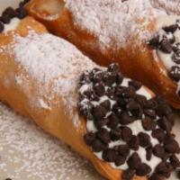Fresh Handmade X-Large New Traditional Cannoli · Golden crispy shells filled with a signature recipe of ricotta cheese, hints of cinnamon & c...