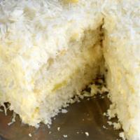 Fresh Coconut Lemon Cake Slice with Whip Cream · Sour yet super delicious. Moist, flavorful homemade lemon coconut cake! A homemade loaf cake...