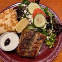 Pork Tenderloin Steak · Flamed broiled and served with pita bread.