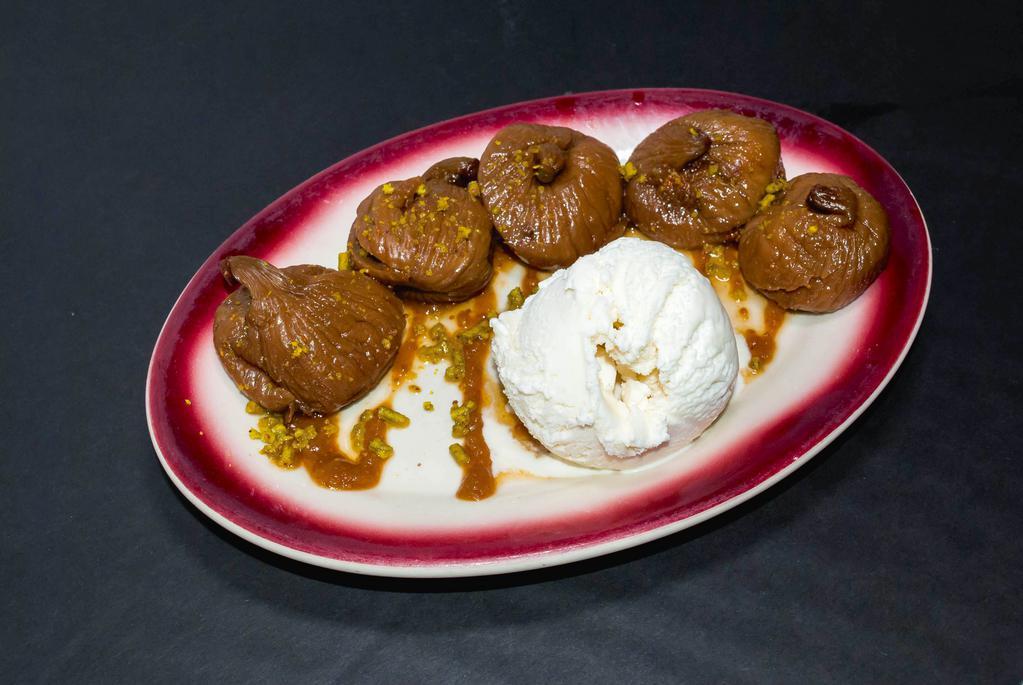 Incir Tatlisi · Figs stuffed with walnuts & served with special fig sauce