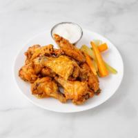 12 Buffalo Wings · Hot or mild. Served with blue cheese.