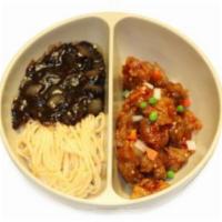 Garlic Chicken & Jjajangmyeon Combo · Garlic chicken & black bean noodle combo. Prepared with noodles that are made Fresh at our r...