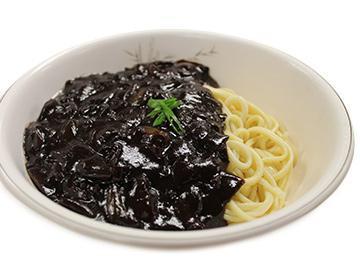Jjajangmyeon · Korean black bean pork noodles.  Both the sauce & noodles are made Fresh with Fresh ingredients at our restaurant.