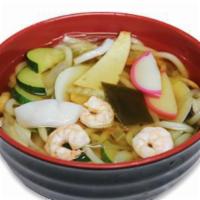 Seafood Udon · Contains No oil.