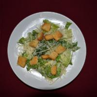 Caesar Salad · Romaine lettuce, parmesan cheese and croutons.