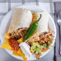 Burrito · Filled with rice, beans, mild salsa, melted mixed cheese, sour cream and pico de gallo