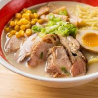 9. Toriniku Chicken Special Ramen · Chicken, menma bamboo shoots, corn, wakame and nori seaweeds, ajitama 1/2 marinated egg, and...