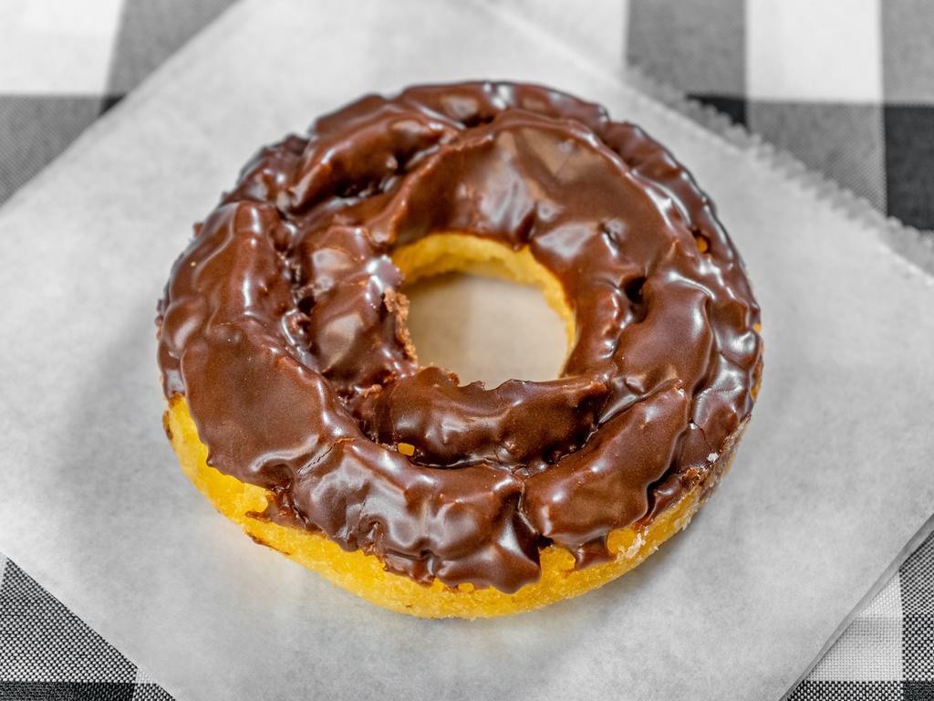 Chocolate Glazed · Covered in a smooth shiny sauce.