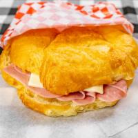 Ham and Cheese Croissant · Flaky Croissant with Ham and Cheese.