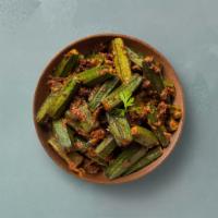 Original Okra Masala · Diced okra sauteed with sliced onions, chopped tomatoes, whole and ground spices. Served wit...