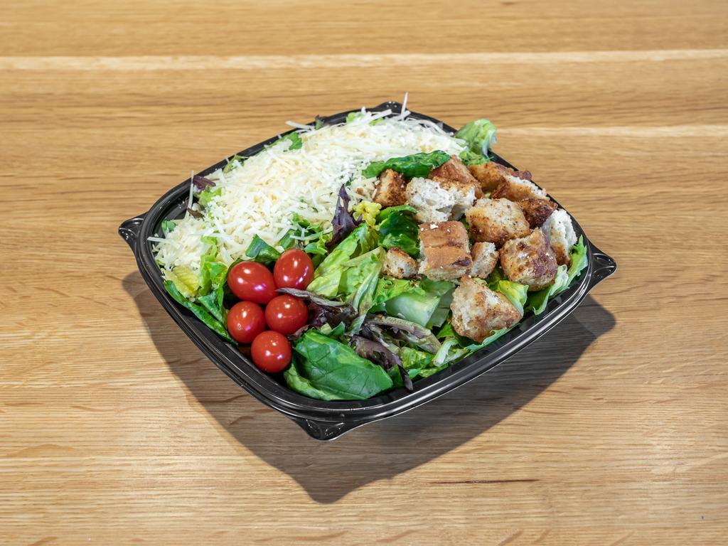 Caesar Salad · Romaine, Parmesan cheese, croutons, and lettuce.