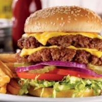 Double Cheeseburger · Served with fries. **Consuming raw or undercooked meats, poultry, seafood, shellfish, or egg...
