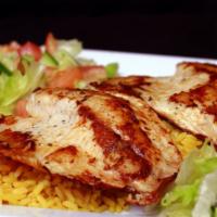 Fish Dinner · Tilapia 2 Filet -- Served with rice and salad or cabbage.