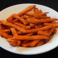 Sweet Potato Fries · Thin cut & crispy. 