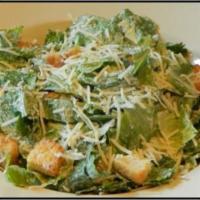 Caesar Salad · Crisp romaine lettuce tossed with our creamy garlic Caesar 
dressing, fresh croutons & shre...