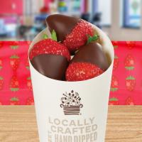 Chocolate Dipped Strawberries Cone · Our chocolate dipped strawberries cone is made with fresh, juicy strawberries hand-dipped in...