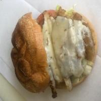 Santa Fe Sandwich · Grilled chicken, pepper jack cheese, lettuce, tomatoes, and ranch dressing.