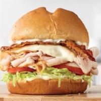 Turkey Club · Turkey, bacon, lettuce, tomatoes, and mayo.