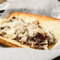 The A-Train Hero · Grilled Boar's Head brand roast beef and sauteed onions topped with melted Monterey pepper j...