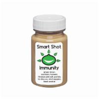Immunity Smart Shot (2oz) · Ginger, lemon, acai, turmeric, graviola, ho shou wu, oil of oregano, black seed oil.
