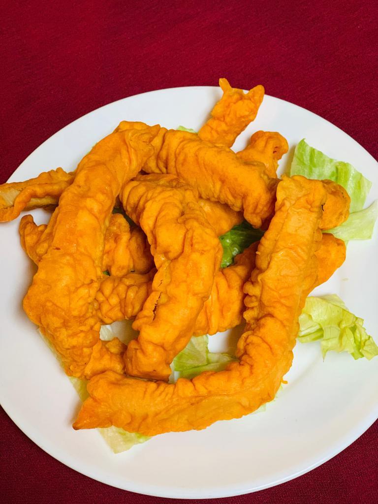Chicken Pakora · Chicken supreme marinated in a lightly spiced batter and crisp-fried.