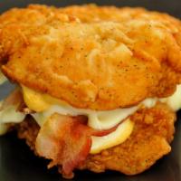 Grilled Chicken Breast Burger · Sandwich with boneless grileld or fried chicken.