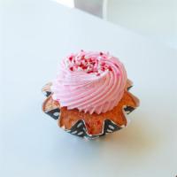 I Love You Cherry Much Cupcake · Cherry cupcake with cherry cream cheese buttercream, topped with a chocolate covered cherry ...