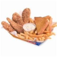 Chicken Strips · A DQ signature, 100% all-tenderloin white meat chicken strips are served with crispy fries, ...