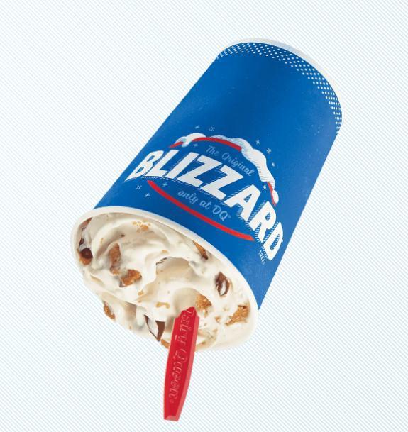 Butterfinger Blizzard Treat · Butterfinger candy pieces blended with creamy vanilla soft serve.
