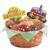 W148. Confetti and Candles Bright Basket · One or two specialty cookies along with your choice of cookie tray. Bring sunshine and happi...