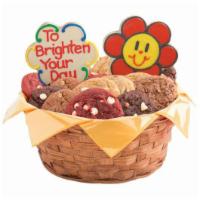 W5. Smiling Face Daisies Basket · One or two specialty cookies along with your choice of cookie tray. These daisy cookies are ...