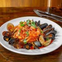 Linguine Frutti D'mare Dinner · Clams, mussels, calamari & shrimp.