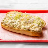 Chicken Salad Sandwich · Cold sandwich everything includes lettuce, tomato, onions, salt, pepper, oregano, oil, and v...