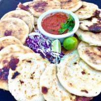Dozen Pupusas · 12 delicious pupusas that come with curtido - cabbage slaw and house made salsa. Choose from...