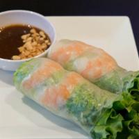 Spring Rolls · Goi cuon. A combination of shrimp, pork, rice vermicelli, lettuce, and bean sprouts wrapped ...