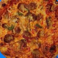 Sausage, Peppers and Onion Pizza 12