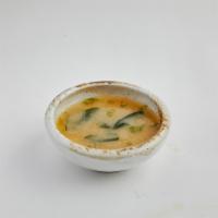 Miso soup · Dashi , miso, silken tofu, seaweed , scallion
