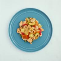 Healthy Ginger · Sauteed with pineapple, mushroom, onion, celery, bell pepper, carrot and fresh julienned gin...