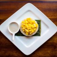 Sweet Sticky Rice With Fresh Mango · Homemade, served with coconut milk sauce.