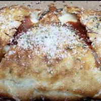 Cheese Calzone · A baked or fried turnover of pizza dough stuffed with savory fillings. Add toppings for an a...