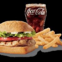  DQ® Bakes!® Grilled Chicken Sandwich Combo · A grilled chicken fillet topped with crisp chopped lettuce, thick-cut tomato and mayo on a w...