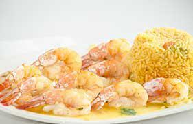 Broiled Jumbo Shrimp · Served with cup of soup or salad, bread and butter and choice of side.
