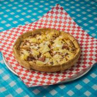 Hawaiian Pizza · Ham, bacon bits, pineapple and mozzarella cheese.