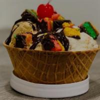 2 Scoops of Ice Cream · Pick your cone, flavors & toppings. 