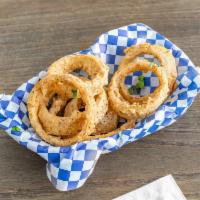 Hand Battered Onion Rings · Fried battered onion.