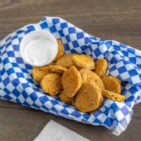 Fried Pickles · Served with dipping sauce.