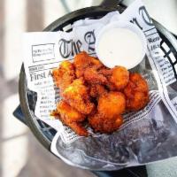 California Wings · Cauliflower breaded and seasoned tossed in any one of our sauces. Served with ranch. Substit...
