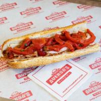 Santa Fe Hoagie · Santa fe turkey breast, cooper sharp cheese, topped with homemade roasted peppers and our sp...